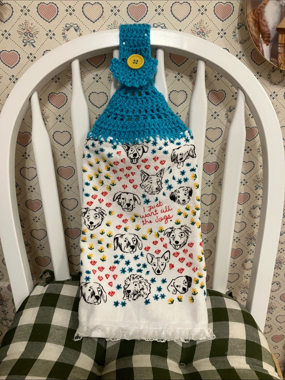 NWOT Cute Handmade Crochet Dog 🐶 Towel